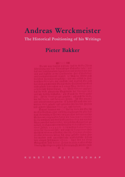 Andreas Werckmeister. The Historical Positioning of his Writings