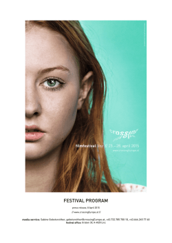 FESTIVAL PROGRAM - Crossing Europe