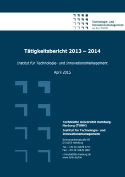 Tätigkeitsbericht 2013 – 2014