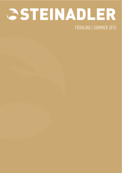 Gesamtkatalog Frühling/Sommer 2015, 160 Seiten, 20 MB