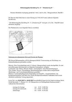 Bebauungsplan Kirchberg Nr. 13 "Donatusweg II"