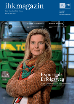 Export als Erfolgsweg - IHK Osnabrück - Emsland