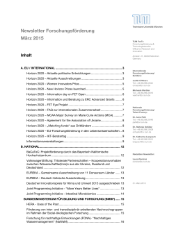 Newsletter März - TUM ForTe - Technische Universität München