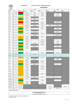 EINSATZPLAN Schiess - Saison 2015 + Kleinkalibertraining (KK)