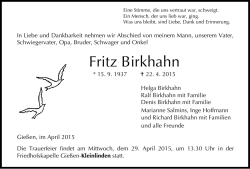 Fritz Birkhahn - Zurück zu mittelhessen