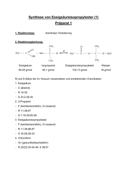 Synthese von Essigsäureisopropylester