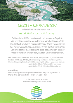 Informationen und Anmeldung