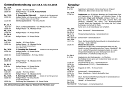 Gottesdienstordnung - Heilig-Kreuz