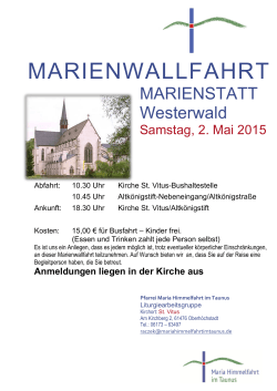 marienwallfahrt - Katholische Pfarrei Maria Himmelfahrt im Taunus