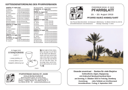 Gottesdienstordnung (Pfarrblatt) - Pfarrverband Dachau