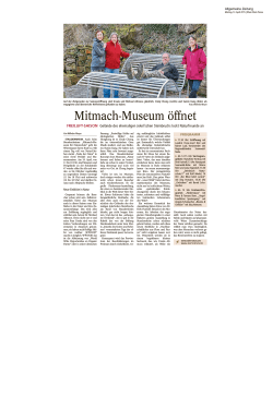 Mitmach-Museum öffnet 13.04.2015 - Naturpark Soonwald-Nahe