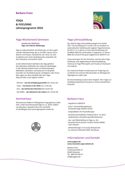 Jahresprogramm 2016