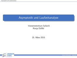 Asymptotik und Laufzeitanalyse