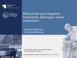 historische Zeitungssch&auml;tze online entdecken