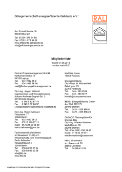 G&uuml;tegemeinschaft energieeffiziente Geb&auml;ude eV