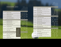 Turnierkalender 2015 - GOLF RESORT Sonnenalp