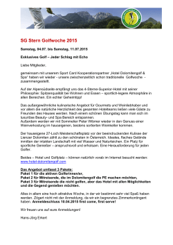 Dolomitengolf 2015 - SG Stern Stuttgart