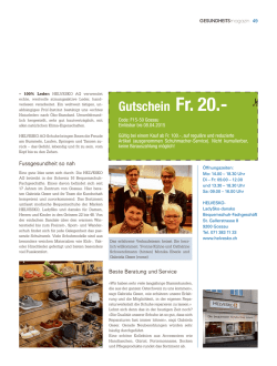 Gutschein Fr. 20.-