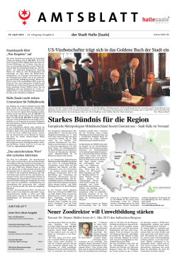 Amtsblatt Nr. 8 vom 29. April 2015