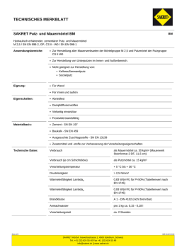 Technisches Merkblatt