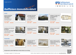 Raiffeisen Immobilienblatt - Raiffeisenbank Bad Abbach