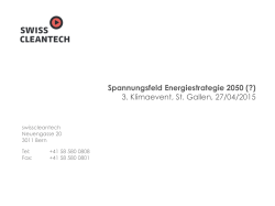 Spannungsfeld Energiestrategie 2050 (?) 3. Klimaevent, St. Gallen