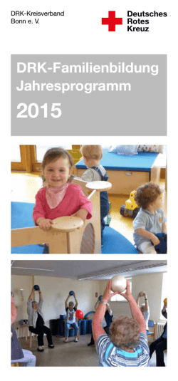 DRK-Familienbildung Jahresprogramm 2015