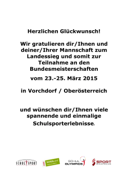Info Landessieger TT Vorchdorf 2015