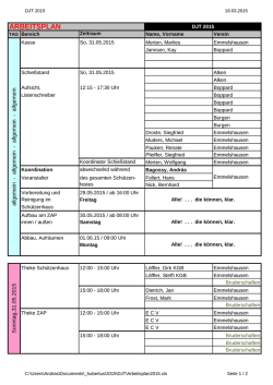ARBEITSPLAN