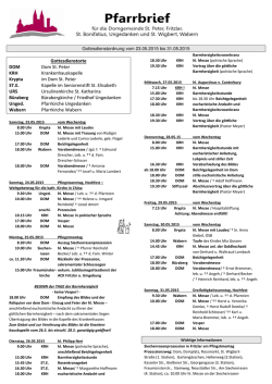 Pfarrbrief vom 23.05. - Domgemeinde St. Peter, Fritzlar