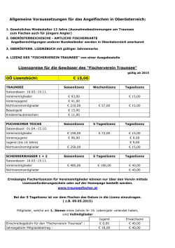 Lizenzpreis 2015 - Fischerverein Traunsee