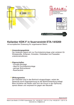 Keilanker KDK-F in feuerverzinkt ETA-14/0269