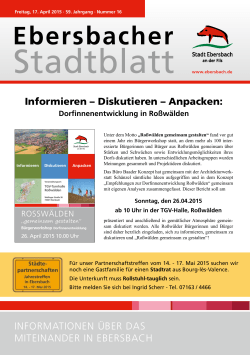 Ebersbacher - Stadt Ebersbach an der Fils