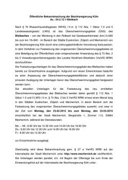 Öffentliche Bekanntmachung der