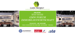 gmw forum immobilienwirtschaft - &Ouml;konomie des Planens und Bauens