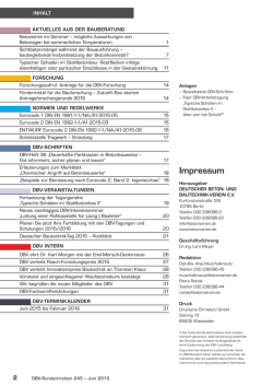 Inhaltsverzeichnis - Deutscher Beton- und Bautechnik