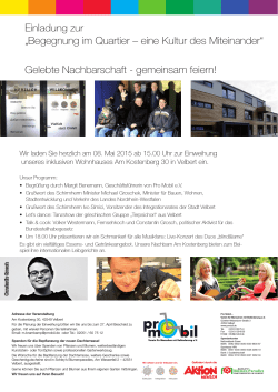 Einladung Quartiersfest Am Kostenberg 30