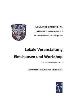 Lokale Veranstaltung Elmshausen und Workshop