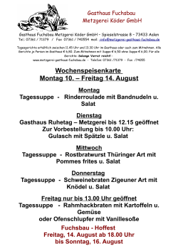 tagesessen - Gasthaus Fuchsbau