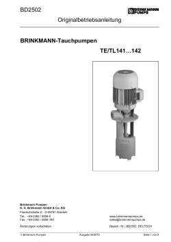BRINKMANN-Tauchpumpen TE/TL141…142