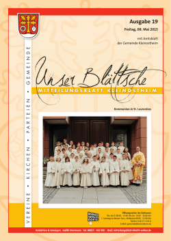 Amtsblatt Nr. 19 vom 08.05.2015