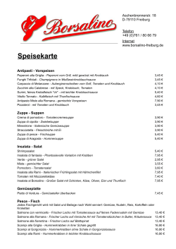 Speisekarte PDF - Pizzeria Borsalino Freiburg