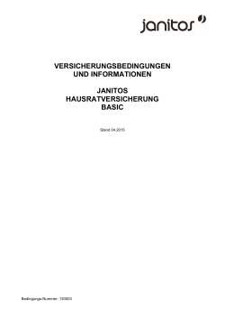 Basic - Janitos Versicherung AG