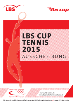 Ausschreibung LBS Cup Tennis 2015