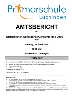 Amtsbericht 2014 - Primarschule Lüchingen