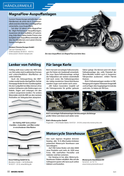 H&Auml;NDLERMEILE MagnaFlow-Auspuffanlagen Lenker von Fehling