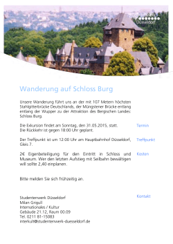 31.05.2015 Wanderung nach Schloss Burg