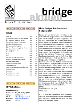 Ausgabe Nr. 02, März 2015 - Österreichischer Bridgesportverband