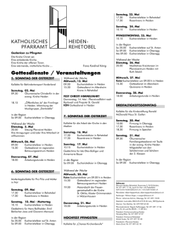 Gottesdienste / Veranstaltungen