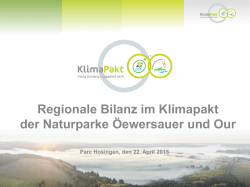 Regionale Bilanz im Klimapakt der Naturparke